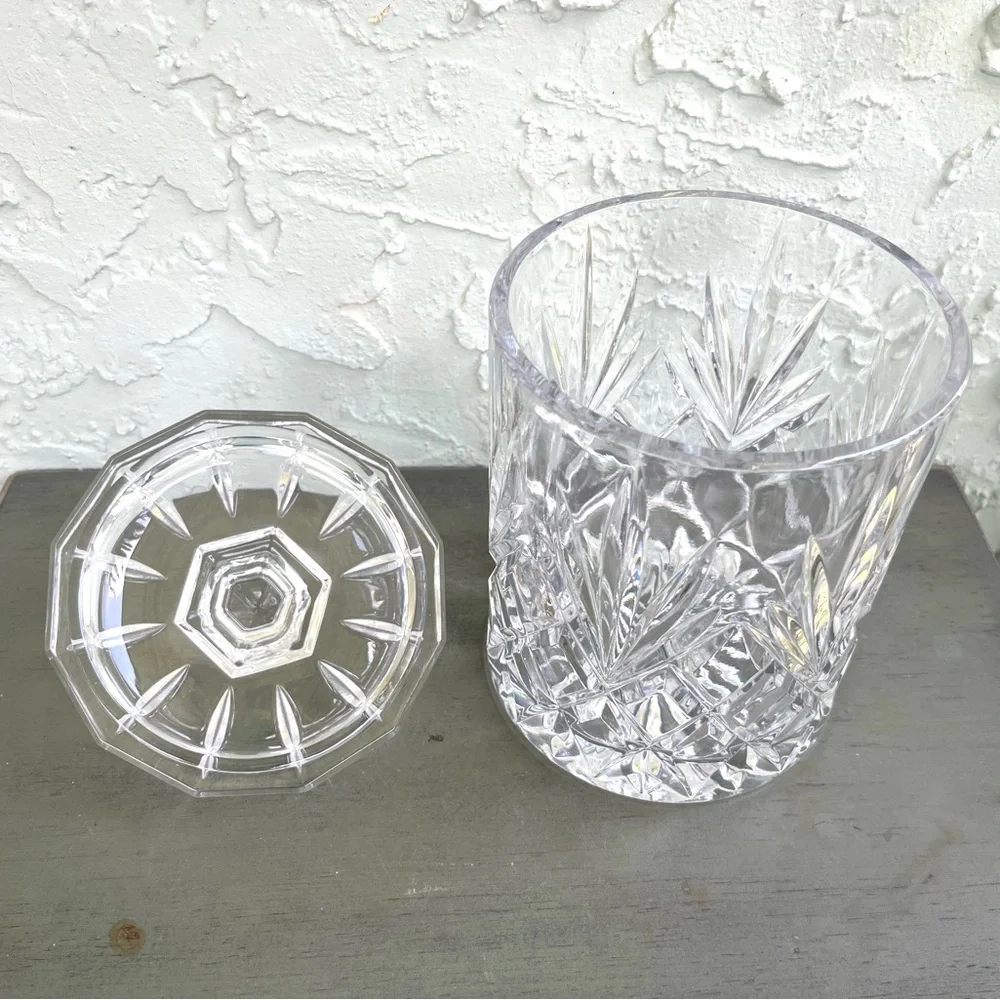 BOHEMIAN Czech Cut Brilliant Crystal Cookie Jar - Picture 4 of 5